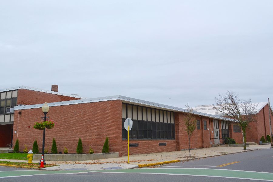 The high school as it appears today, facing Carll Avenue.