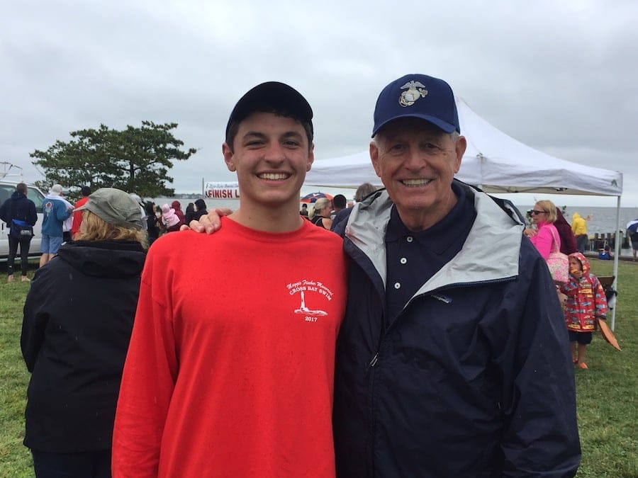 Christopher Arena and Gary Smith were both 17 when they first won the cross-bay swim.
