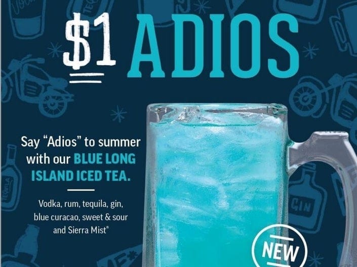 Applebee's Adios Long Island Ice Tea
