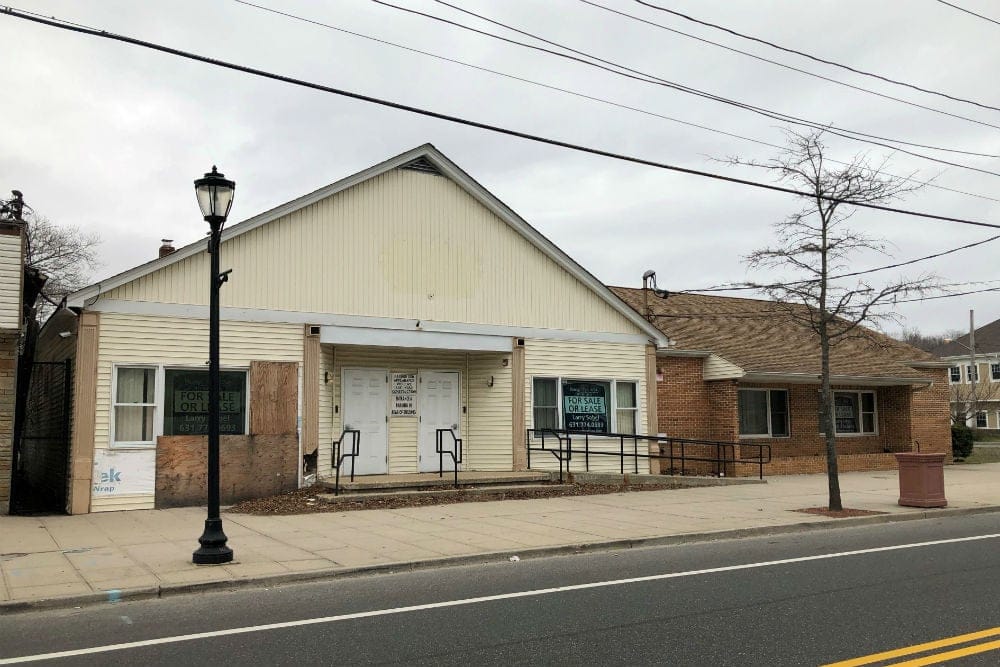 The former Mastic Beach Village Hall