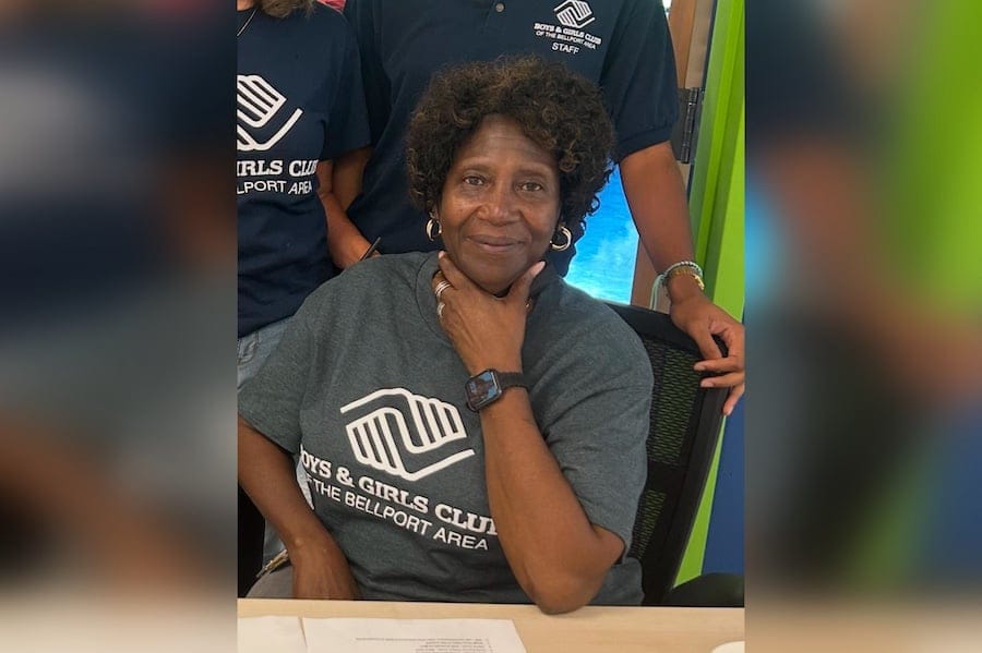 A photo of Nita Webb at a community event in Bellport.