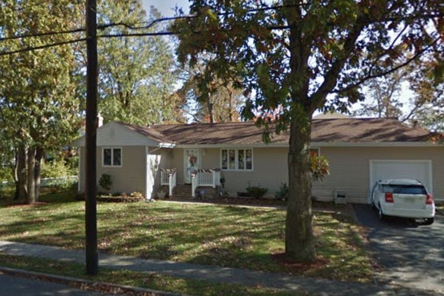 The home on E. John Street in Lindenhurst where the teen crashed into a pole, police said.