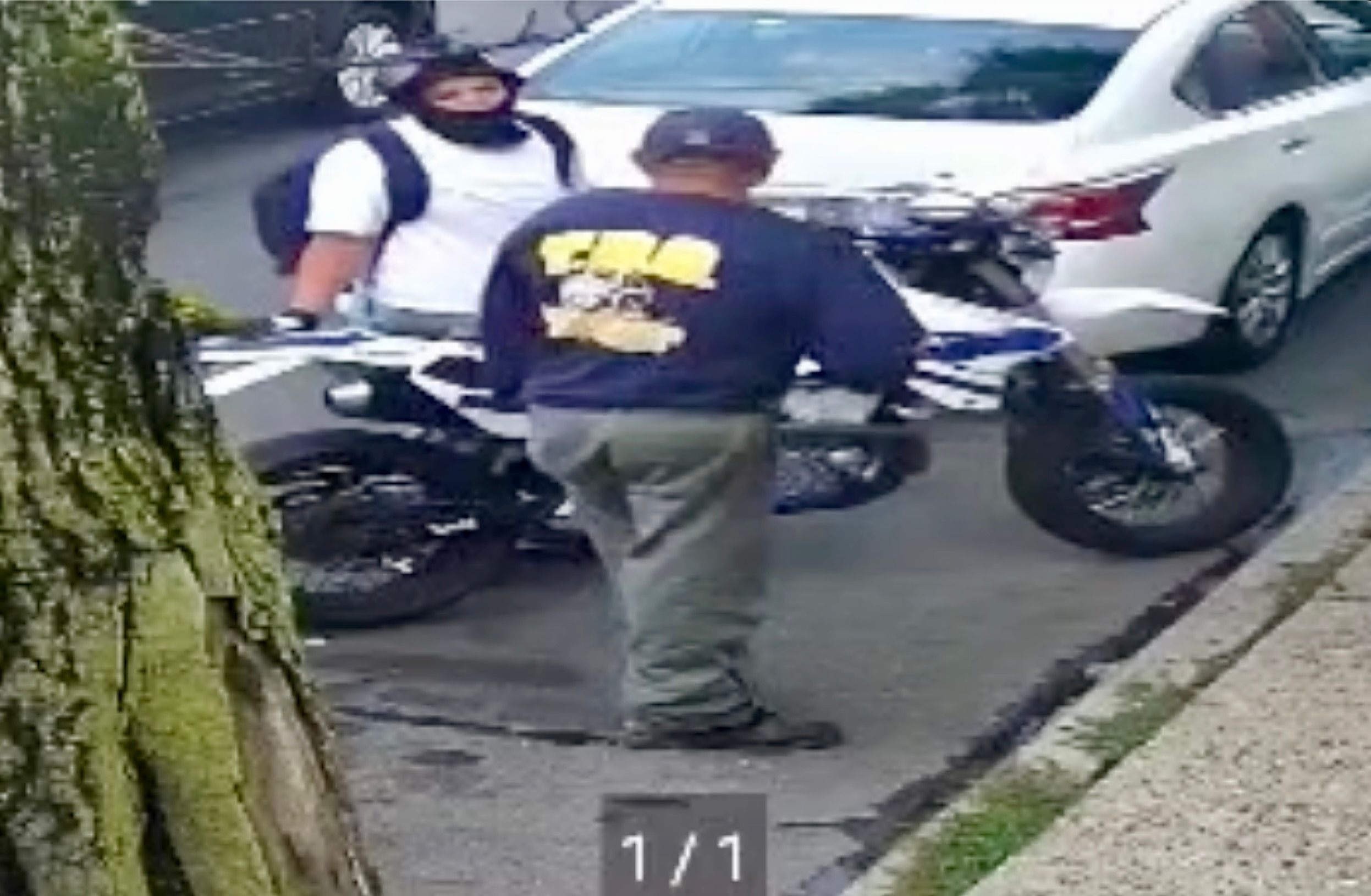 Nassau hit and run suspect on motorcycle.