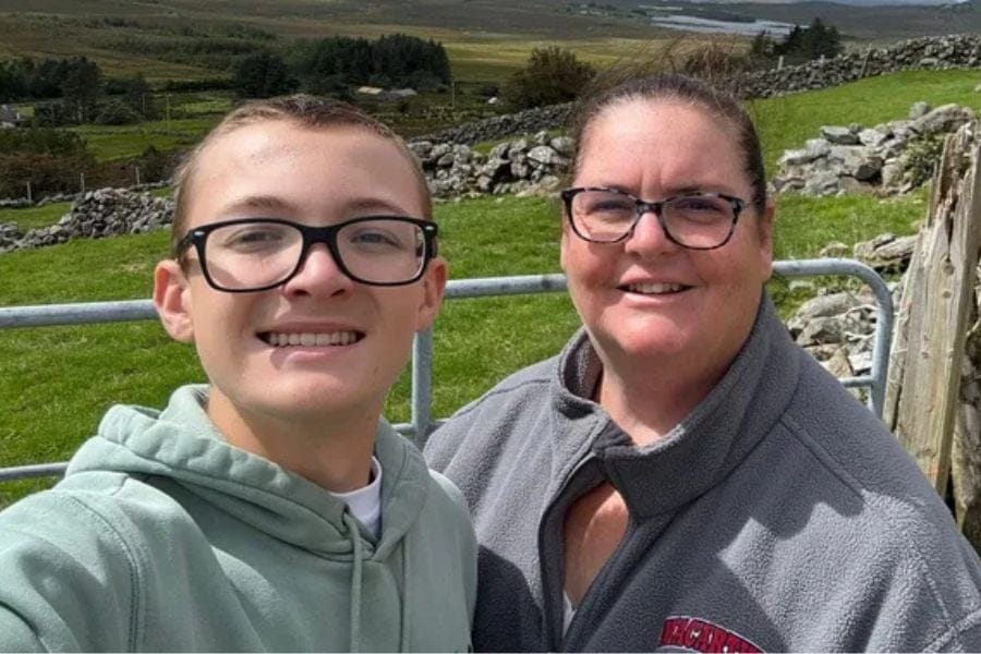 Timothy Hunter with his mother Rosemary Hunter, Carle Place elementary teacher