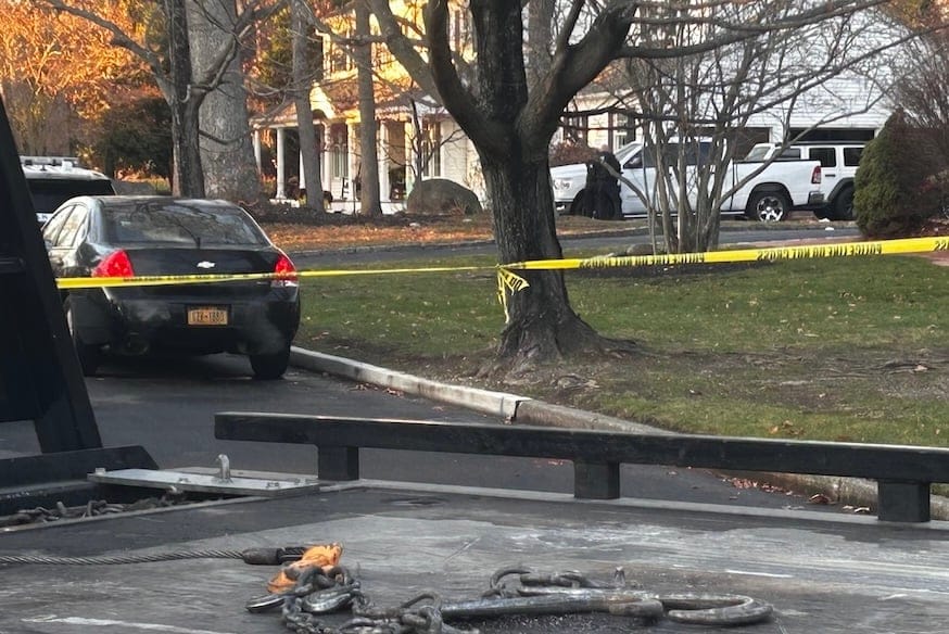Maureen Avenue in Mount Sinai saw huge police presence on Saturday afternoon.