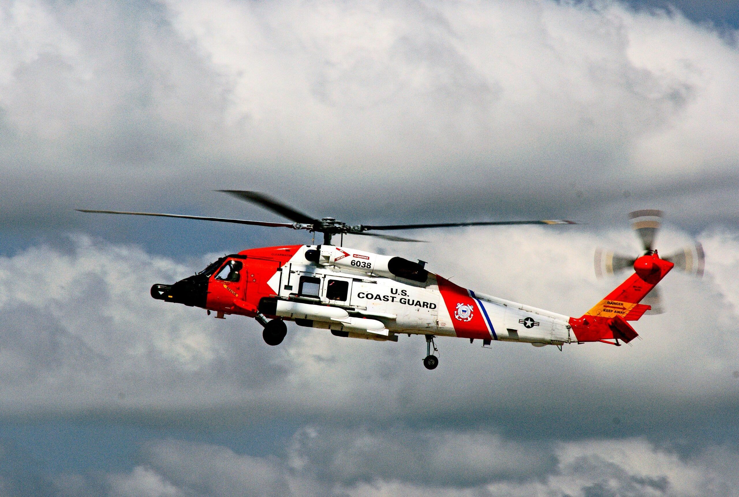 U.S Coast Guard helicopter via Pexels.com stock.