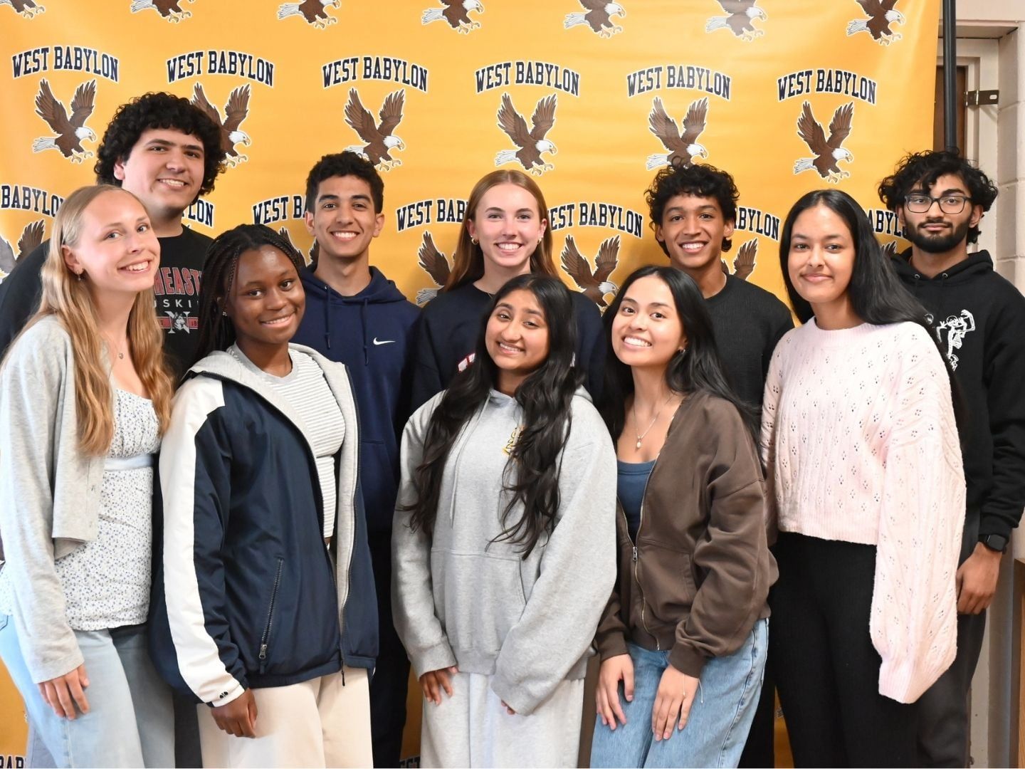 West babylon High School's Top 10 academic students.