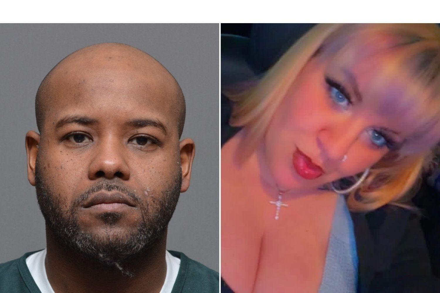 Juliann Bachmann, a 30-year-old Bellport mother of three killed at a Yaphank Speedway gas station on May 16, 2026; and the man accused in her death.
