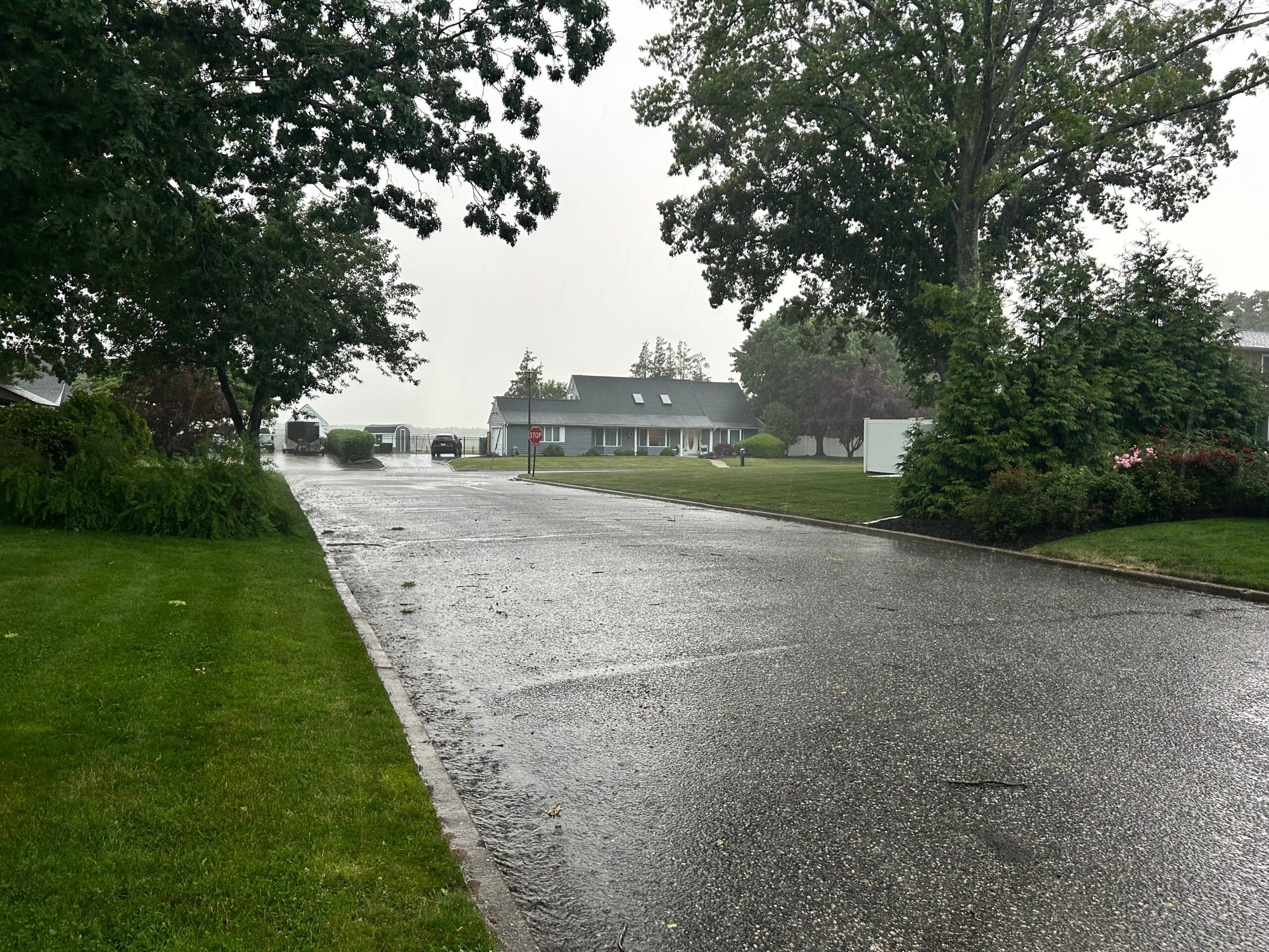 Torrential storms are striking Long Island Thursday evening.