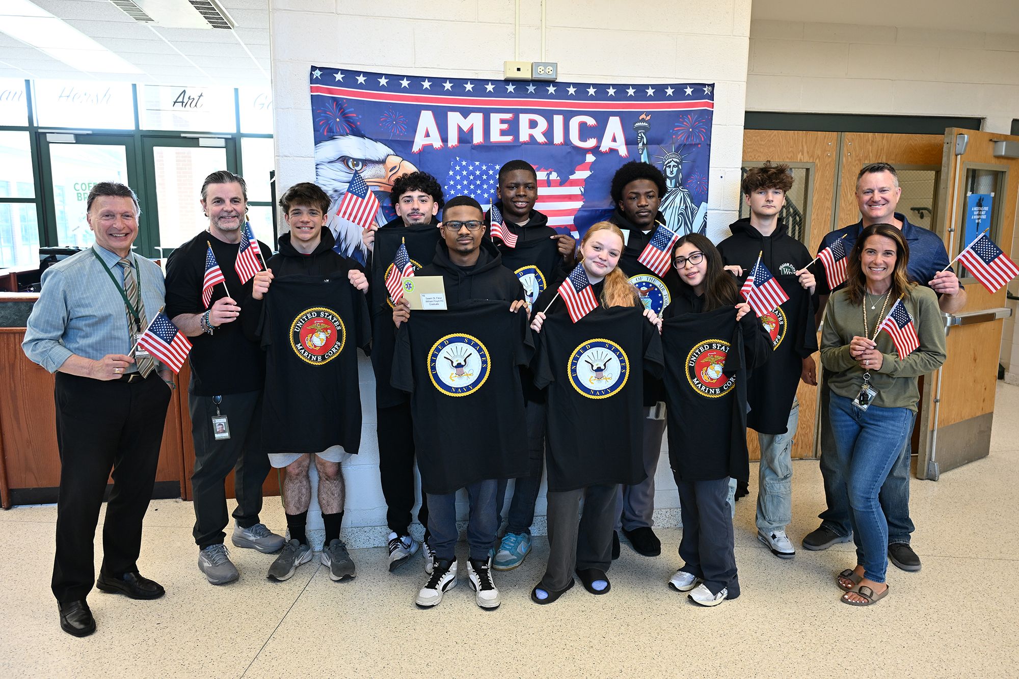 William Floyd graduates heading off to serve in the military.