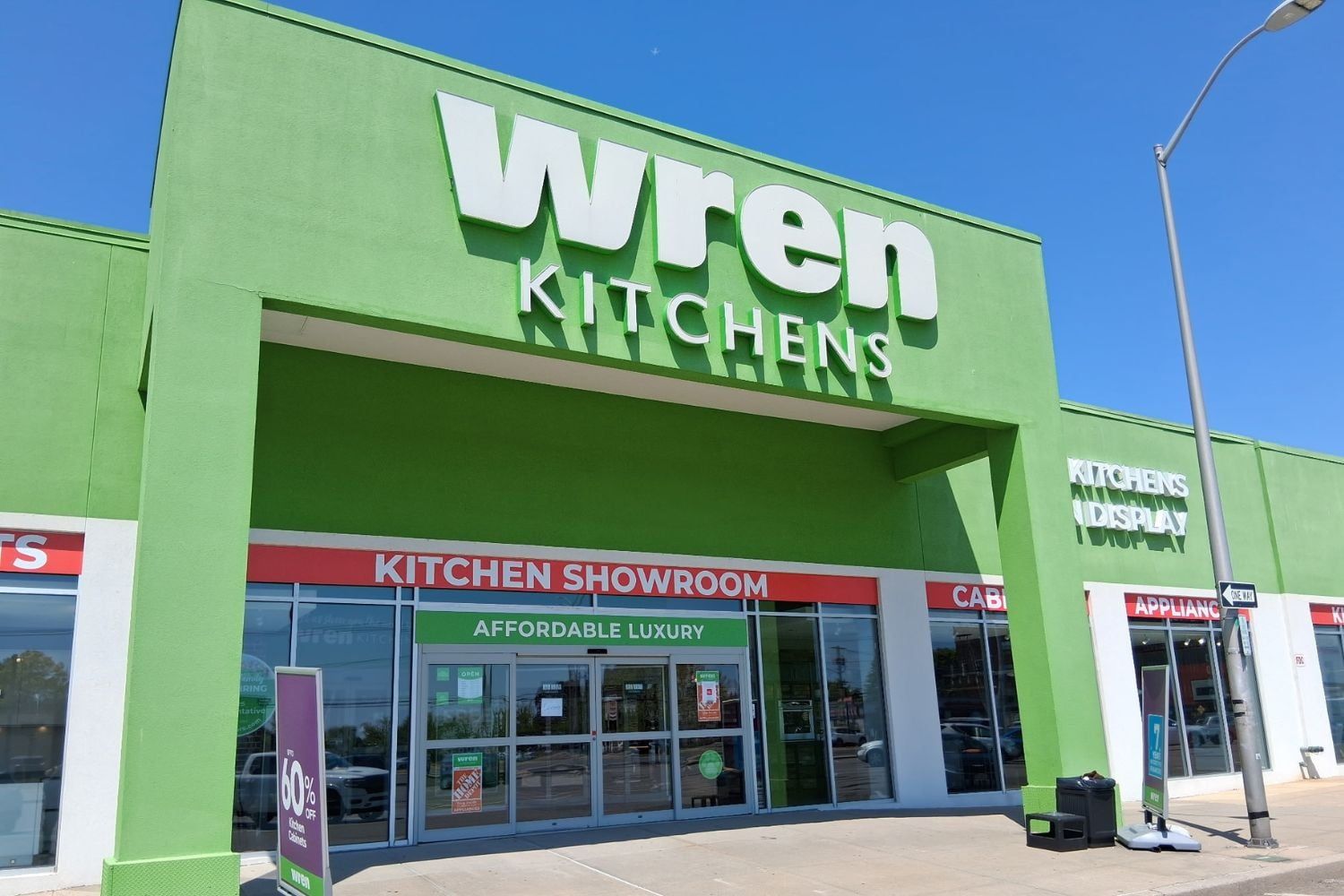 Wren Kitchens front facade. All Long Island stores are closing.