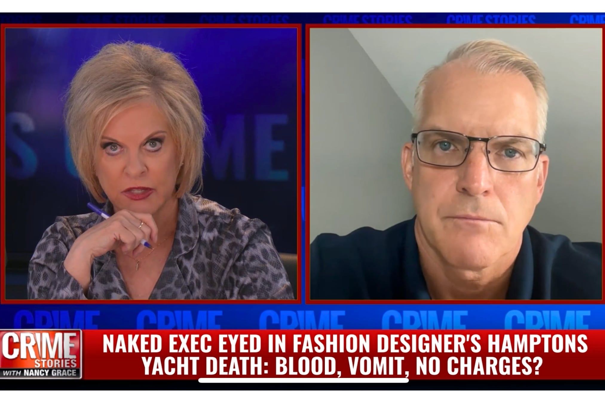"Crime Stories with Nancy Grace" dedicated an entire episode to examining the circumstances of the death of young fashion designer Martha Nola-O'Slatarra, who died myteriously on a yacht in Montauk last summer.