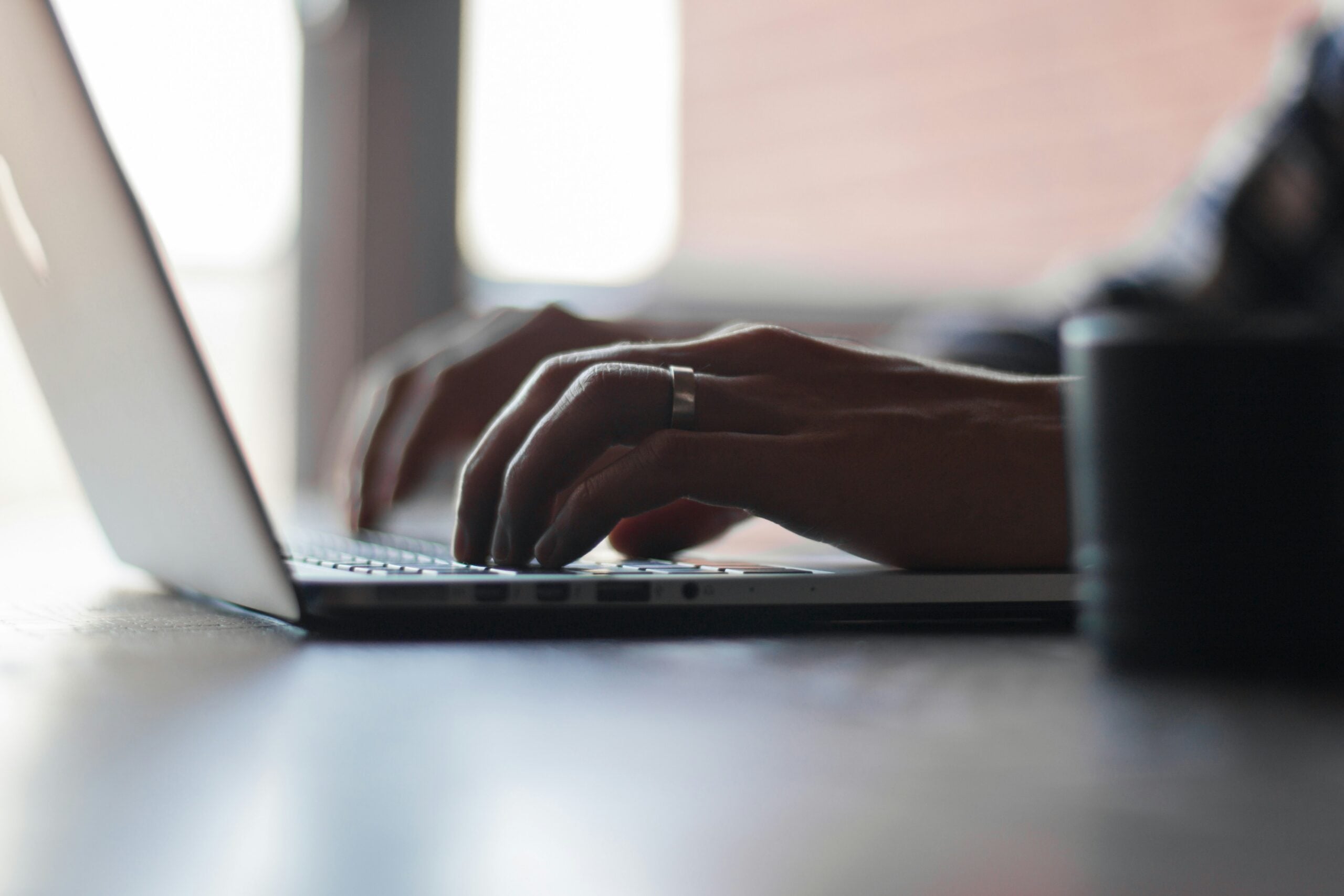 stock image of laptop keyboard.