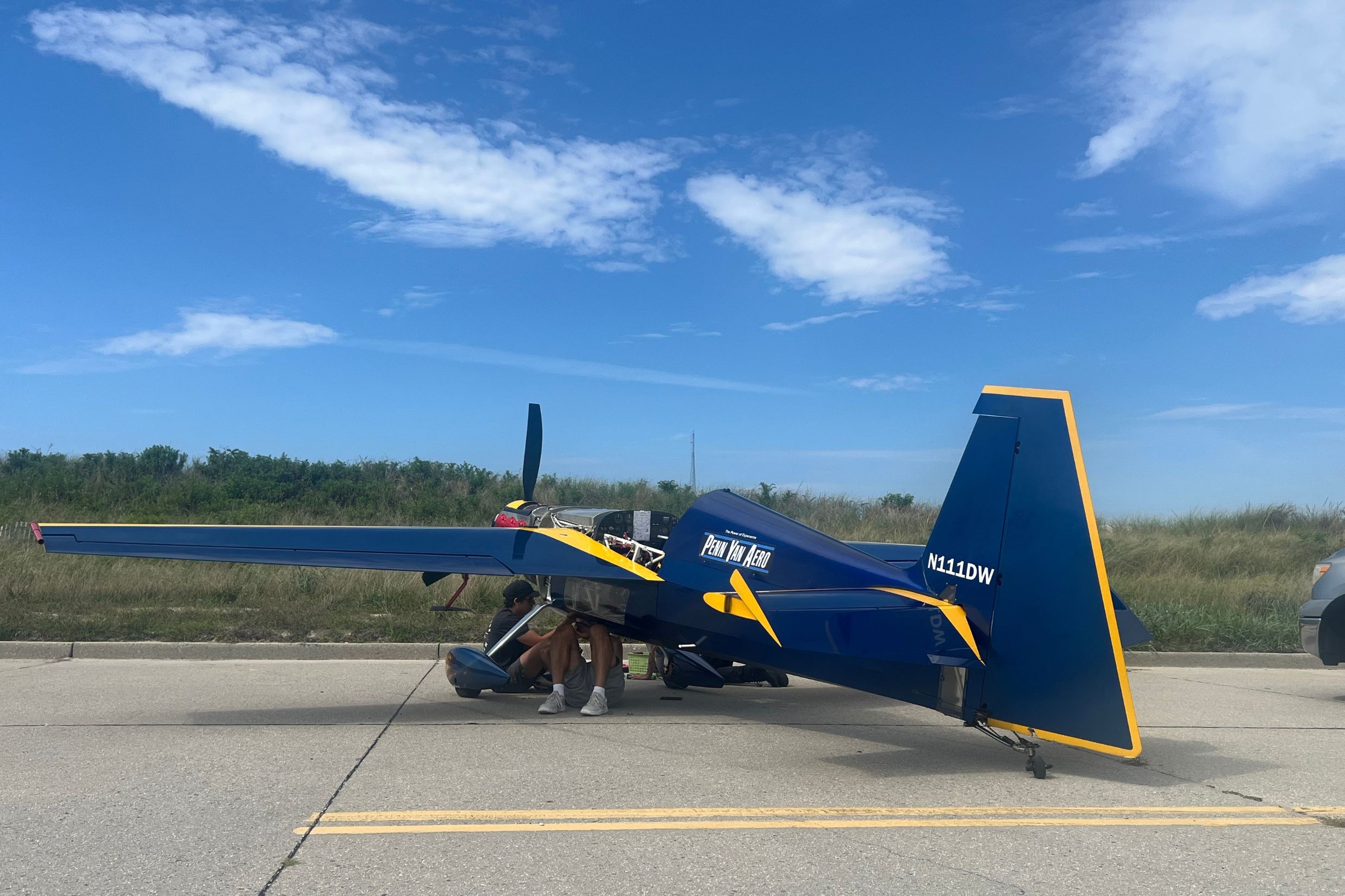 Plane that made an emergency landing in Field 4 at Robert Moses.
