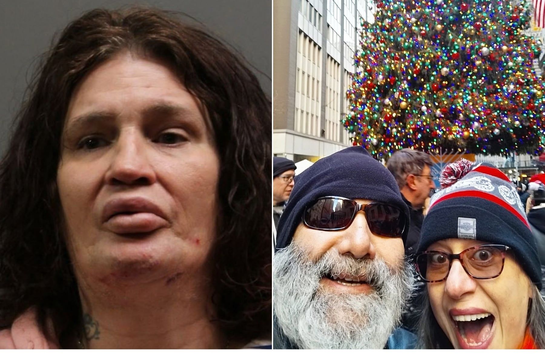 Nina Varrino on the left and Lisa Harmon Palaez and her husband George on the right.