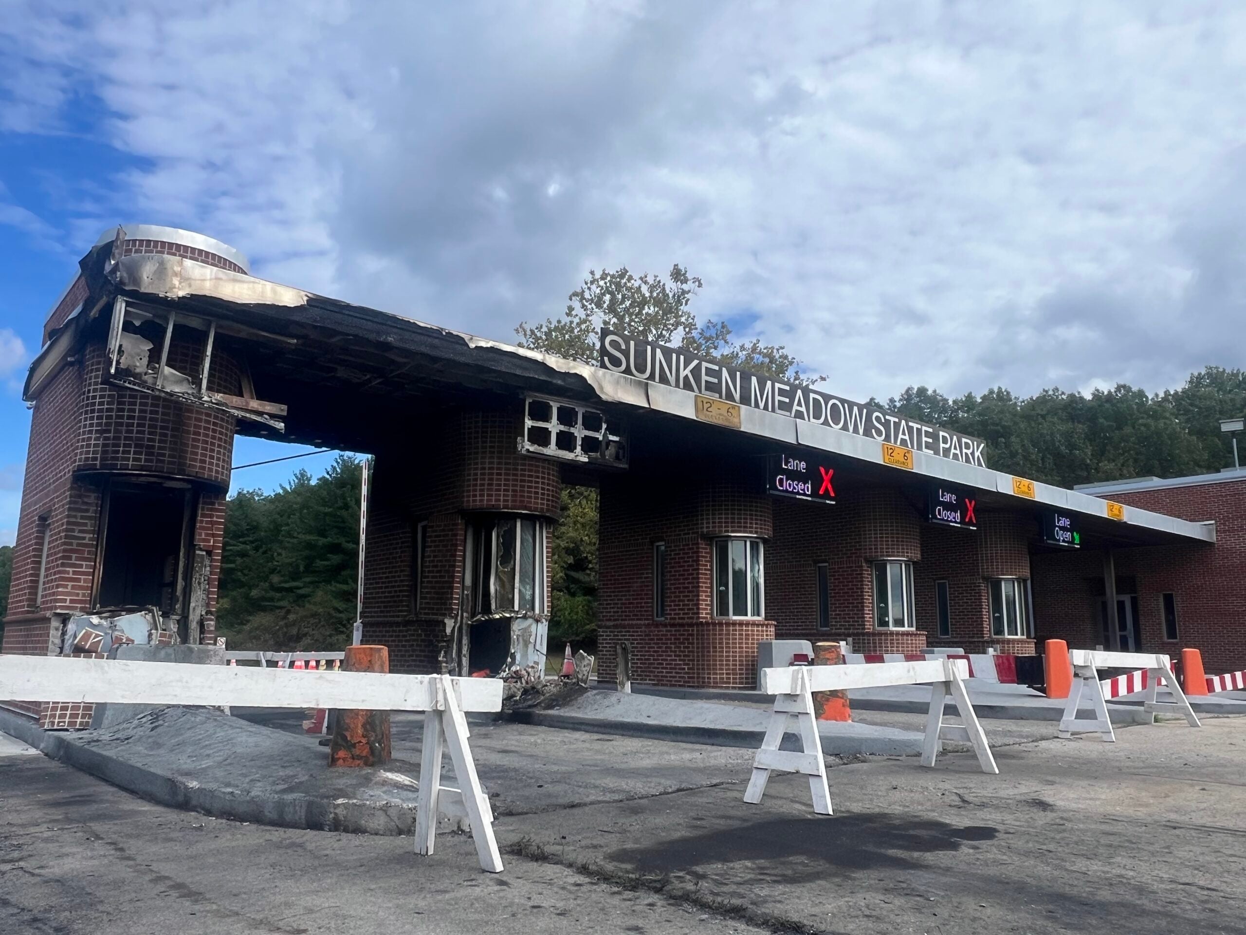 Toll booth area at the entrance to Sunken Meadow State Park in Kings Park.