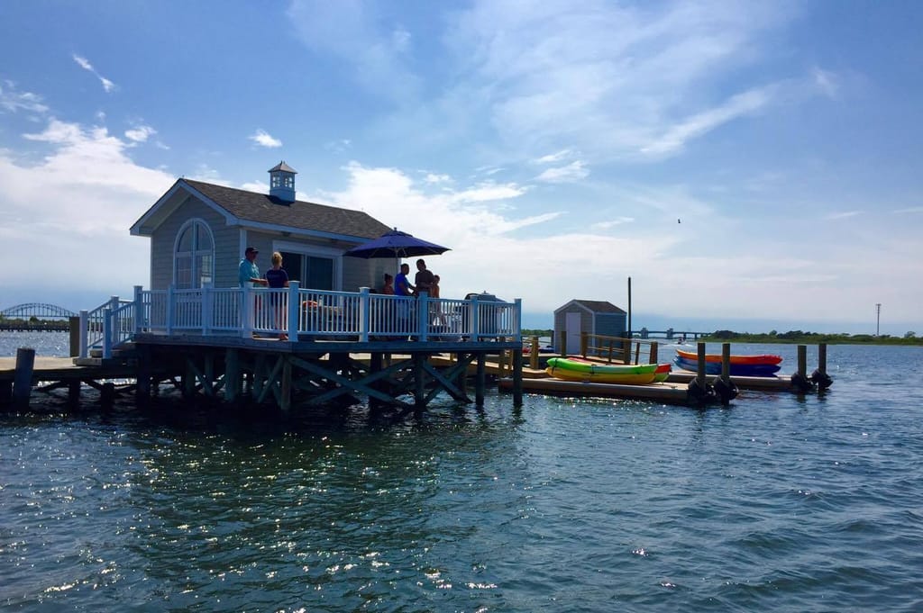 Blue Island Oyster Company oyster farm, Long Island, N.Y.