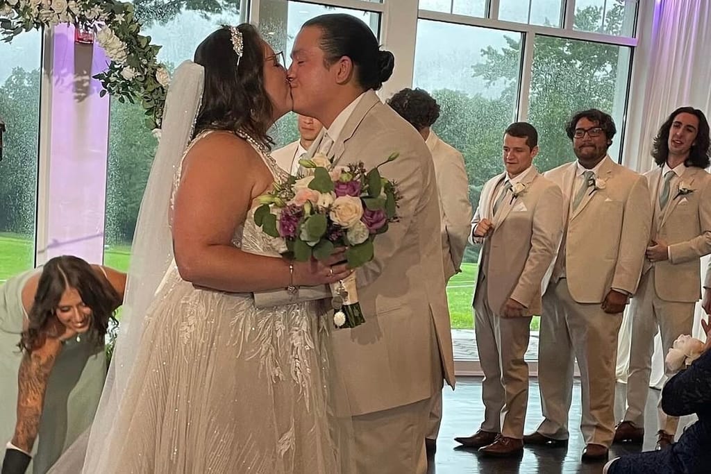 Wedding bride and groom