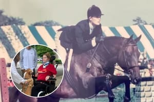 Jennifer Post Rudolph during horseback riding before accident