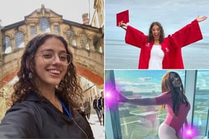 Three photos of Victoria Castle that she shared to social media.