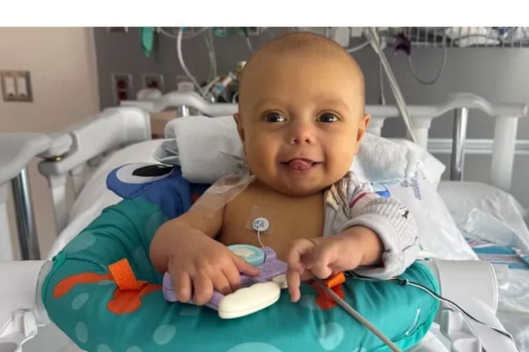 Baby Jack Bradley Burns is recovering from liver transplant surgrey.