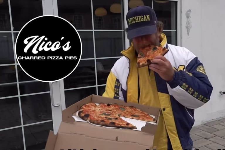 Barstool's David Portnoy reviews Nico's Charred Pies in Copiague.