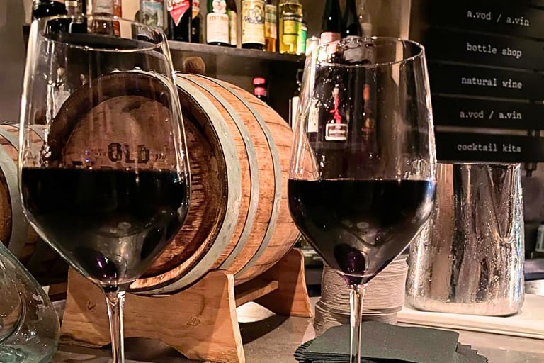 Wine glasses on the North Fork
