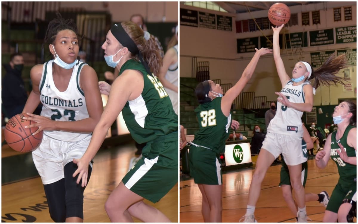 girls' basketball team collage