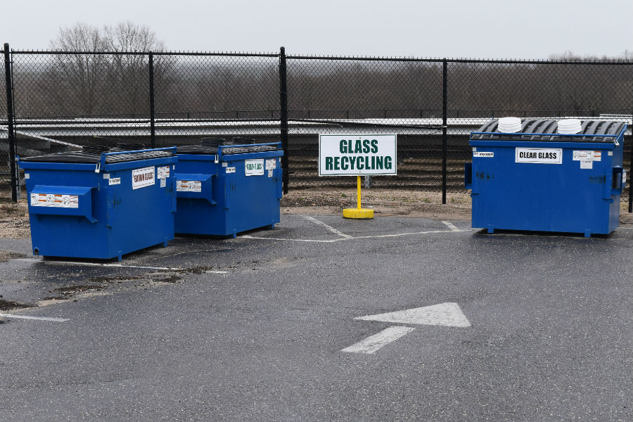 Glass recycle bins