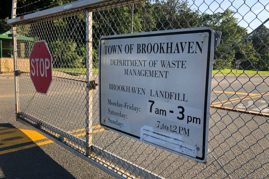 Brookhaven Town landfill sign