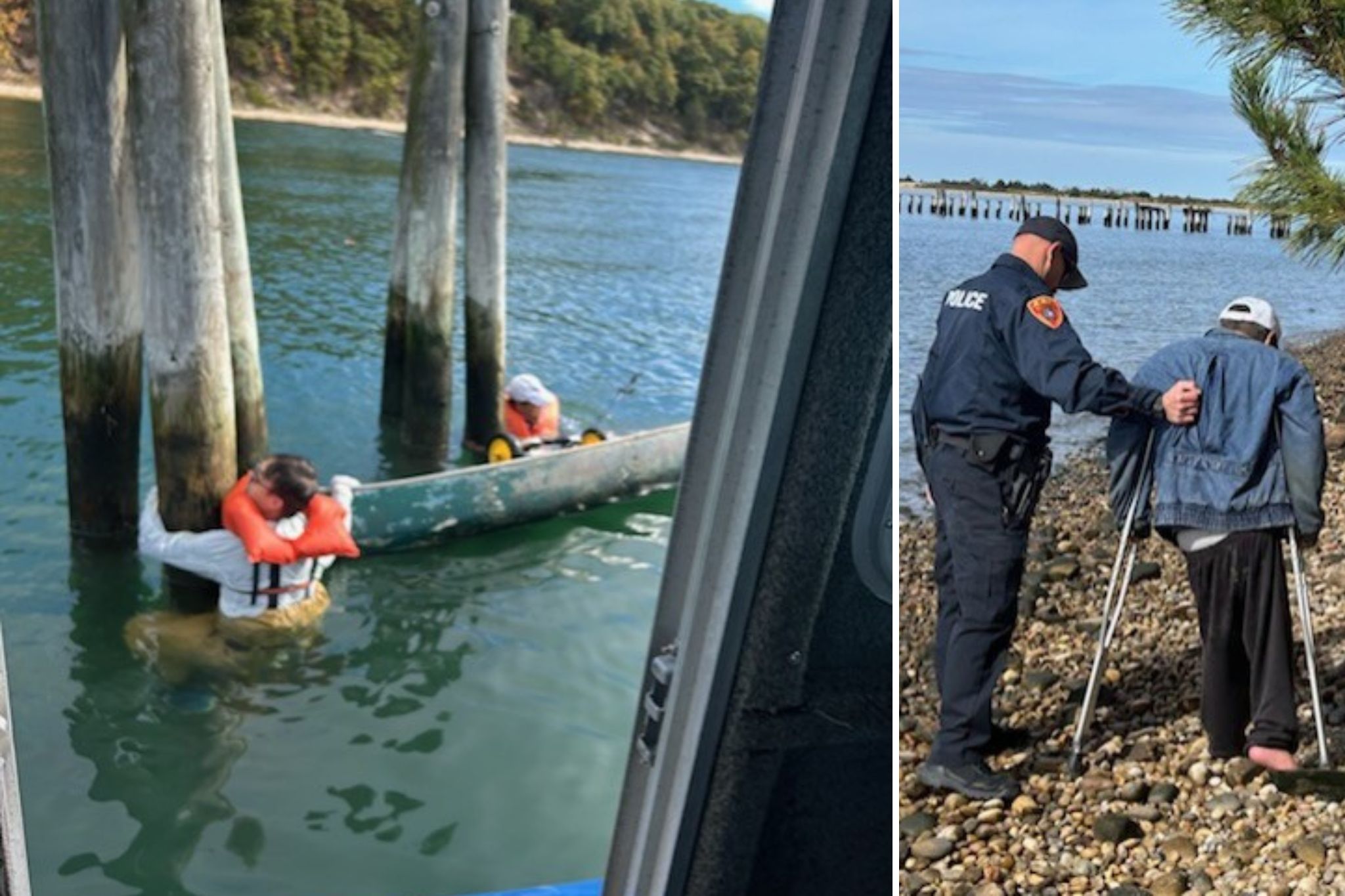 Three rescued after canoe capsizes in Port Jefferson Harbor