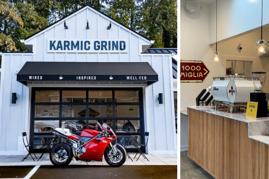 Good karma is literally on display at Oyster Bay’s new coffee shop